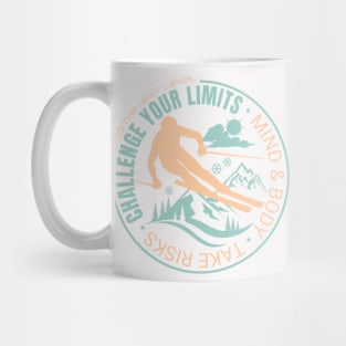 Challenge Your Limits Next Level Inspirational Quote Phrase Text Mug